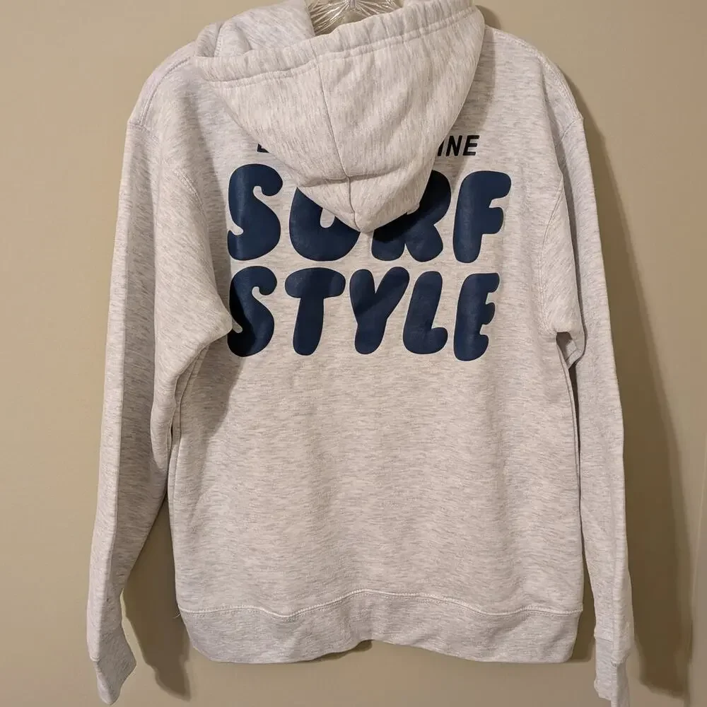 Surf Style Clearwater Est, 1989 Beach Grey White Pullover Hoodie
